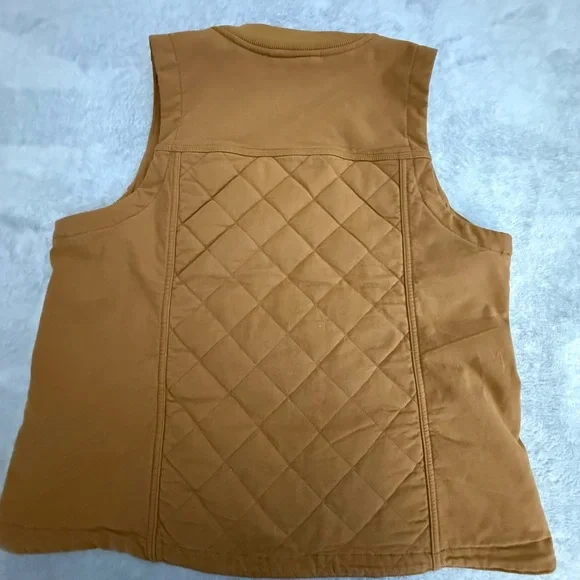 Carhartt Tan Quilted Canvas Work Vest - Picture 2 of 7